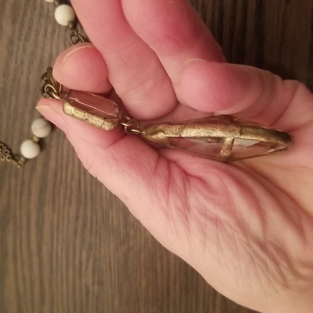 Brass & glass beads 32" - Picture 3 of 9